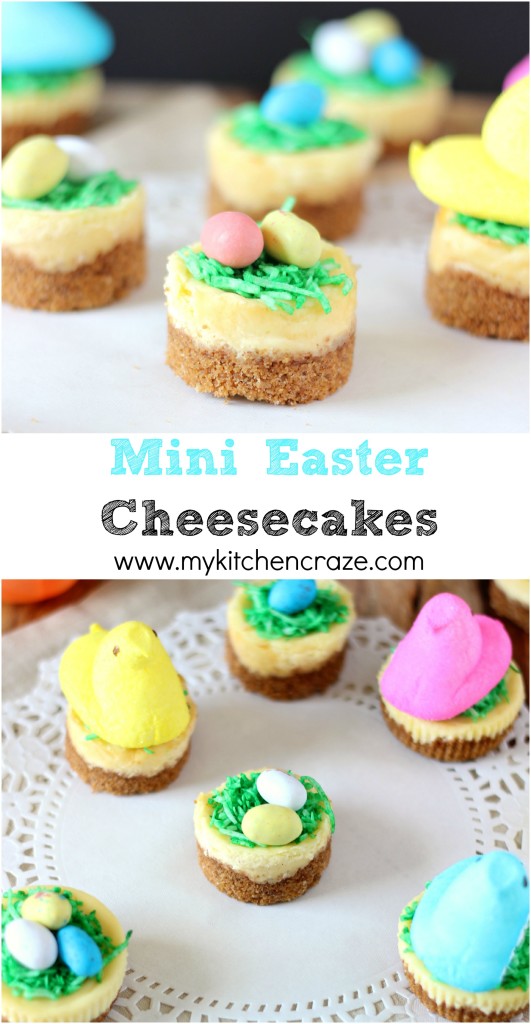 Mini Easter Cheesecakes ~ www.mykitchencraze.com