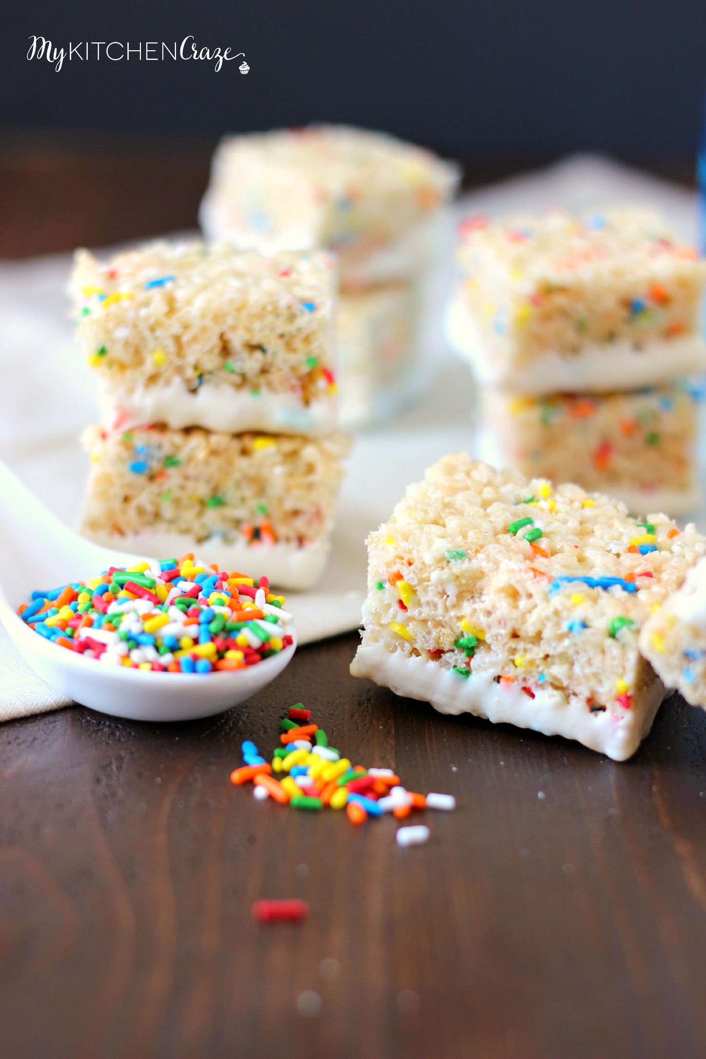 Funfetti Rice Krispie Treats My Kitchen Craze