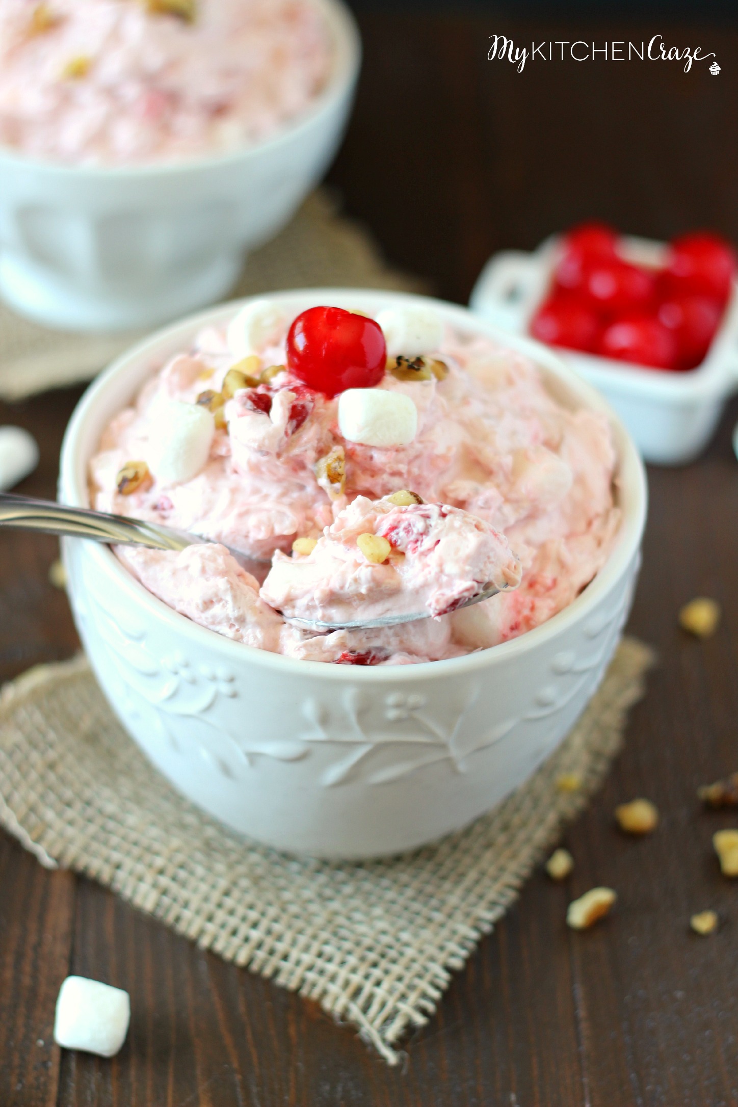 Cherry Walnut Fluff Salad My Kitchen Craze